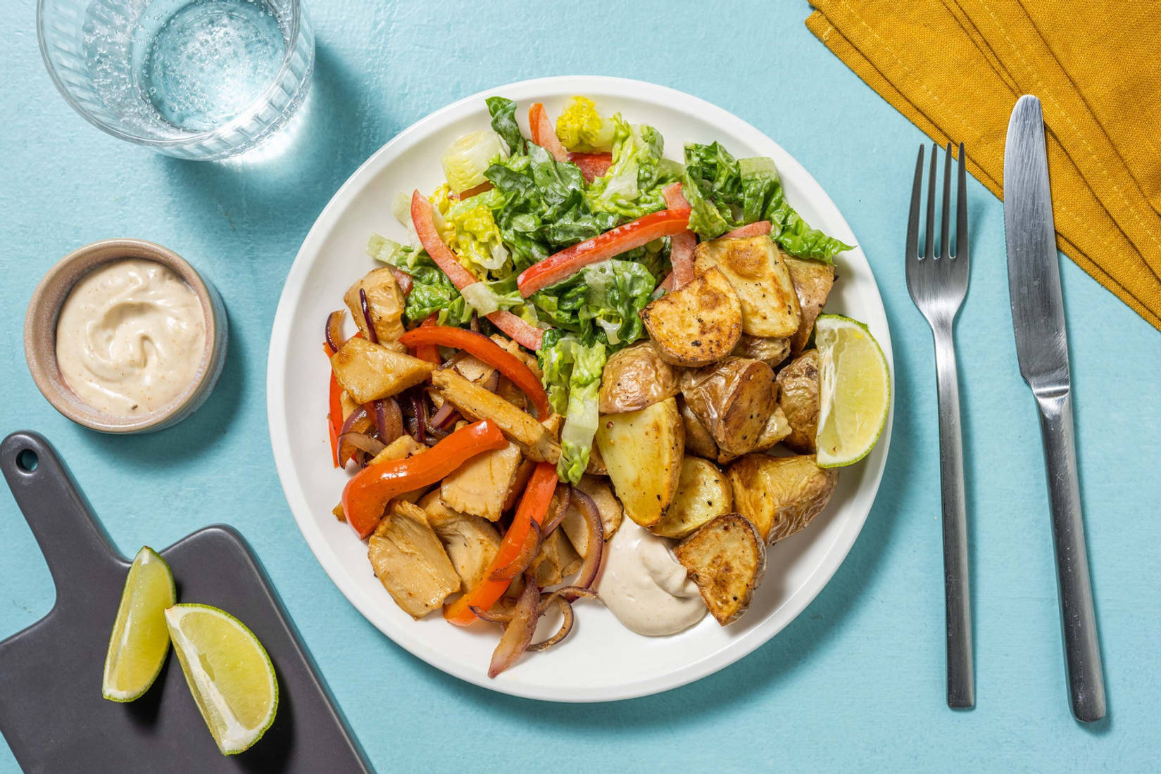 Cajun-Pfanne mit veganen Filetstücken