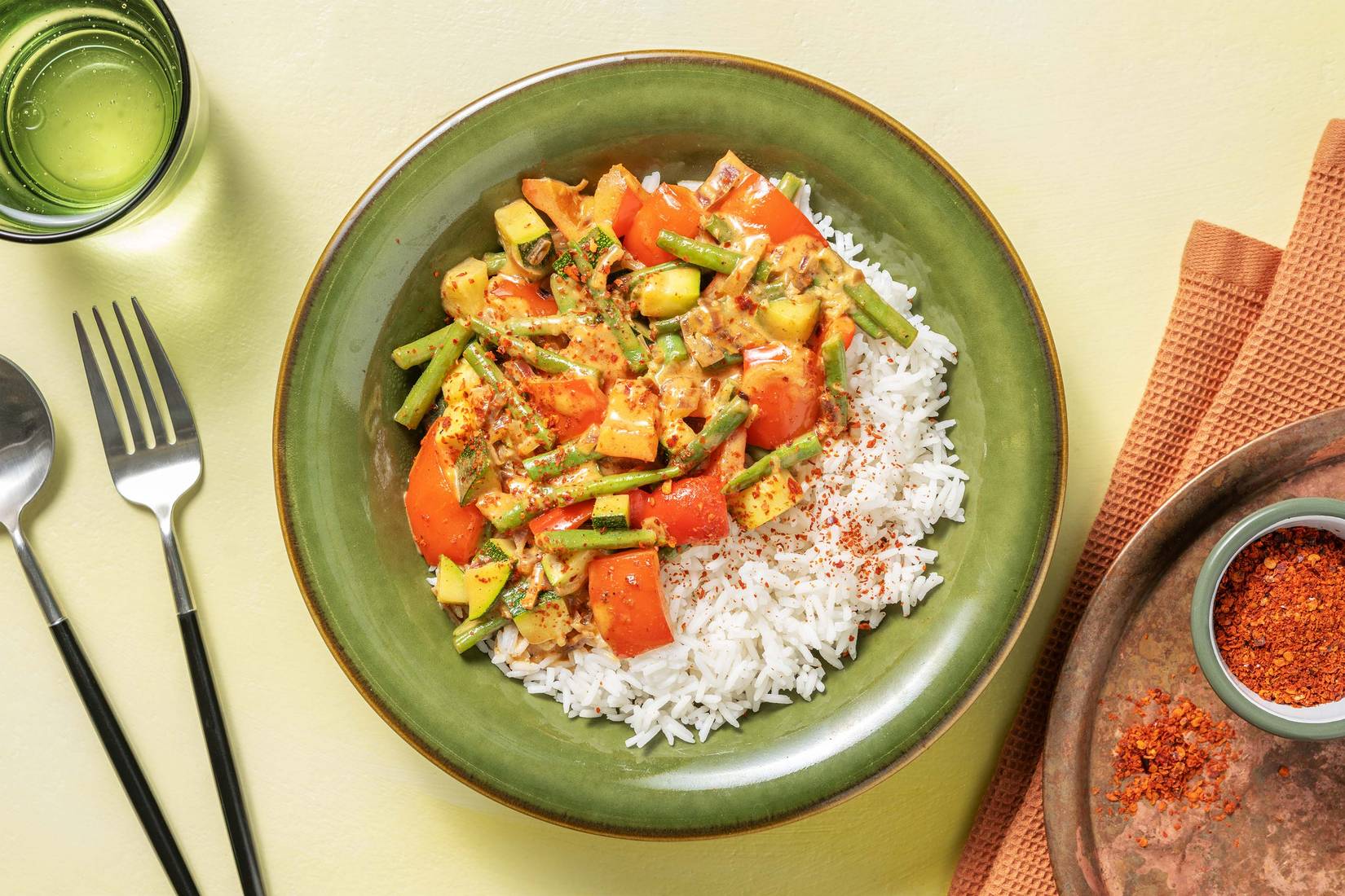 Veggie Tikka Masala and Basmati Rice