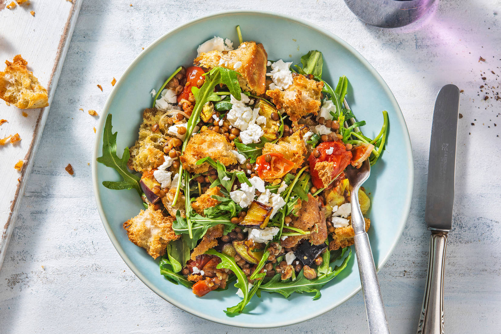 Warm Roasted Tomato and Lentil Salad