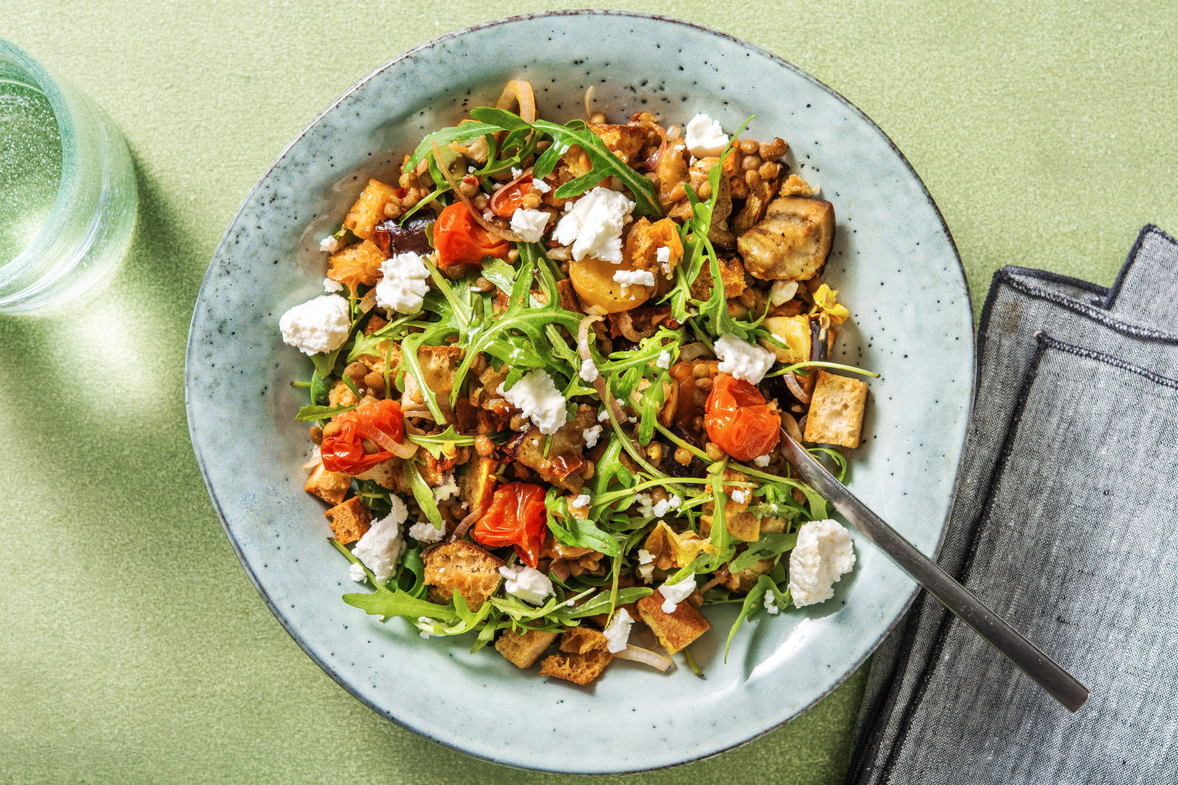 Warm Roasted Tomato and Lentil Salad
