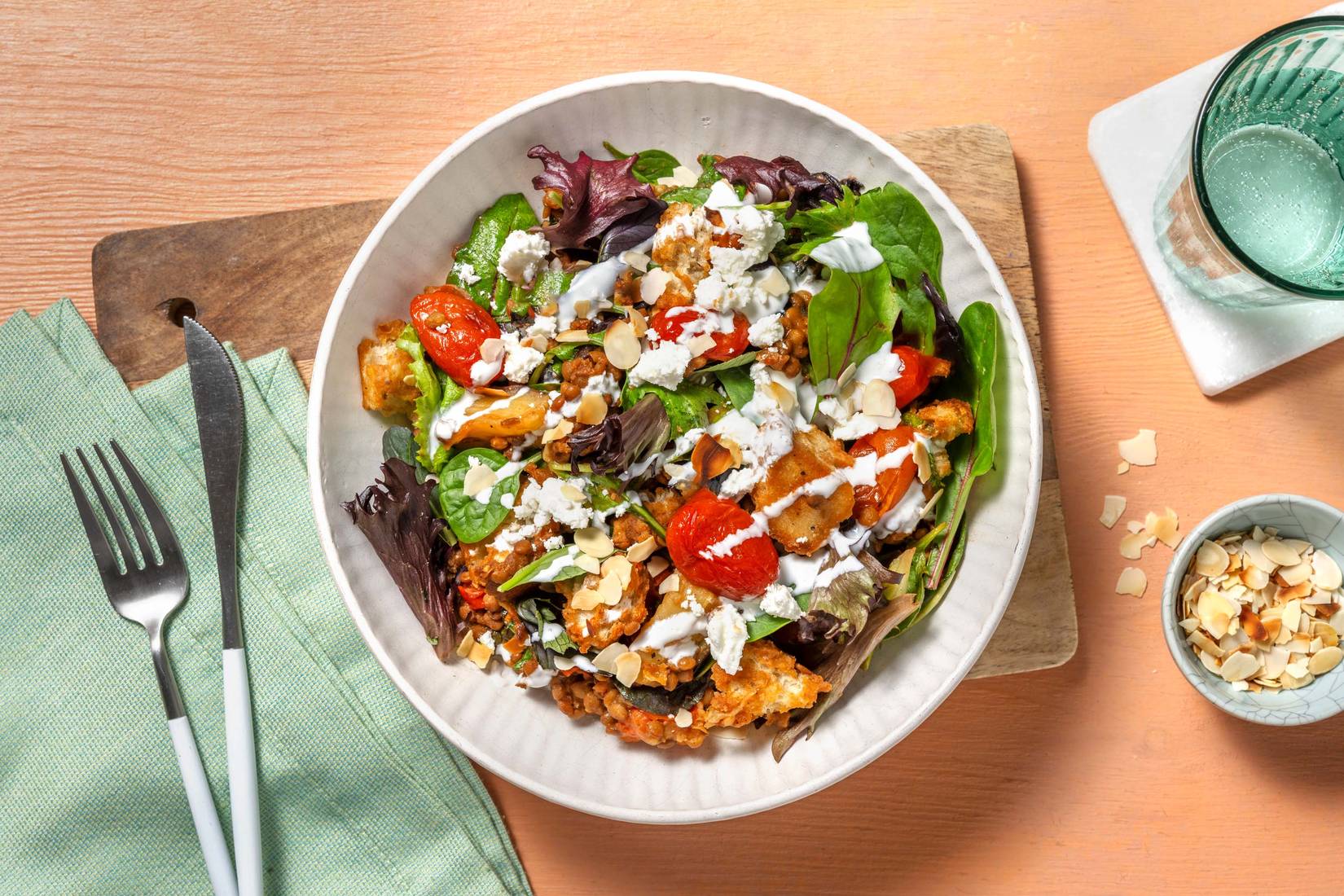 Warm Roasted Tomato and Lentil Salad