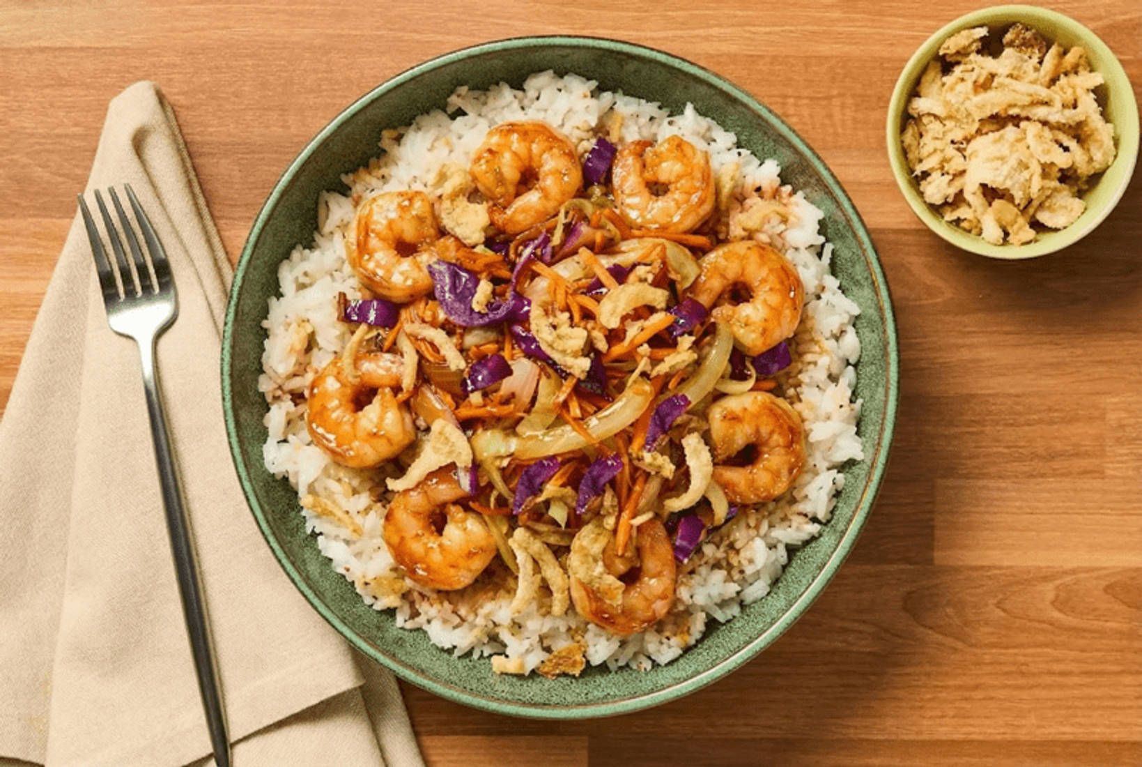 Shrimp Egg Roll Rice Bowl