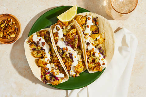 Shawarma Spiced Cauliflower Tacos