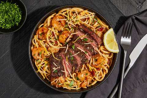 Steak & Shrimp Scampi Linguine