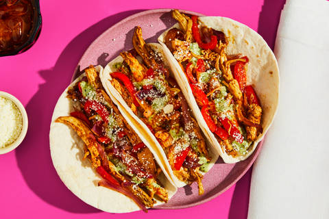 Chicken Fajita Tacos with Chimichurri
