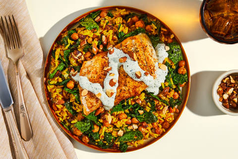 Barramundi with Turmeric Coconut Rice