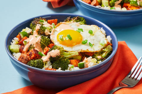 Chicken, Sweet Potato & Fried Egg Donburi