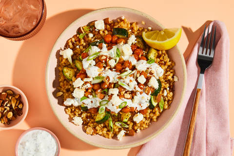 Apricot Chickpea Brown Rice Bowls