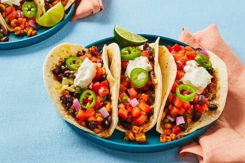Chicken & Cheesy Charred Corn Tacos