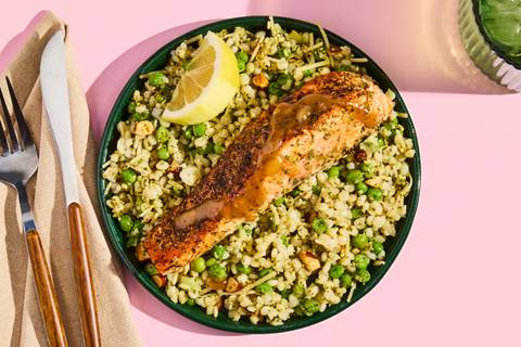 Roasted Salmon with Lemon Butter Sauce
