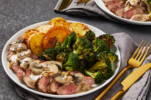 Creamy Mushroom Bavette Steak