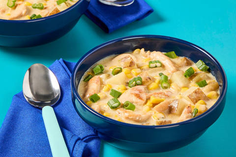 One Pot Creamy Corn & Chicken Chowder
