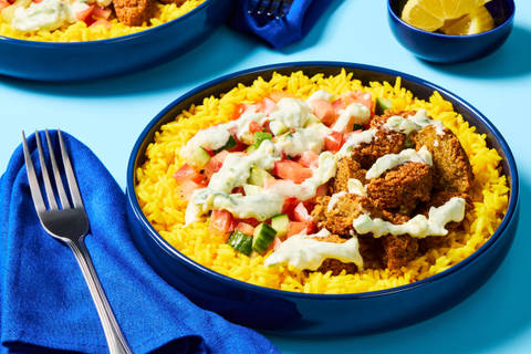 Crispy Falafel Bowls with Tzatziki