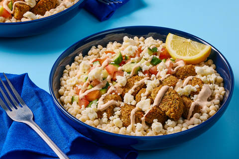 Falafel, Chicken & Feta Couscous Bowls