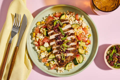 Lemon Herb Pork Chops & Olive Tapenade