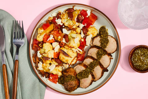 Pork with Lemon Basil Caper Sauce