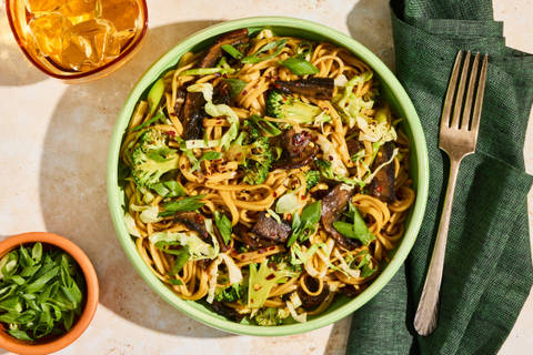 Mongolian Portobello Noodle Bowls