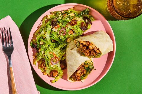 Moroccan Spiced Turkey Picadillo Wraps
