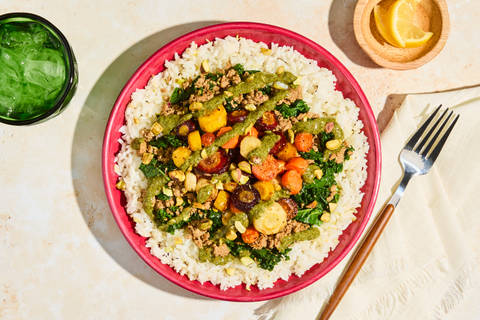 Turkey, Kale & Carrot Rice Bowls