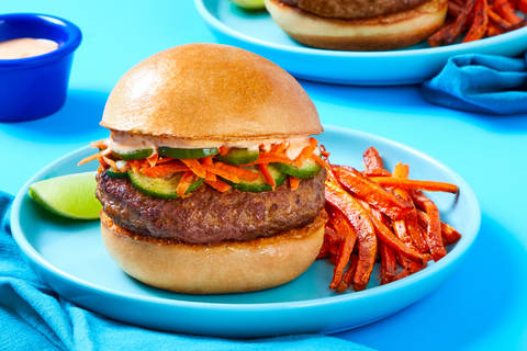 Banh Mi Style Beef Burgers