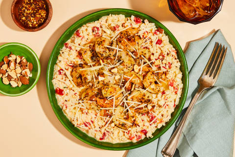 Italian Tempeh & Creamy “Rice”