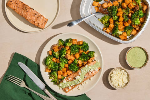 Oven Bake Salmon with Chimichurri Sauce