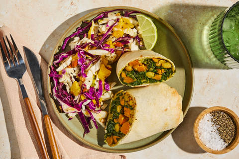 Chicken & Curry Sweet Potato Wraps
