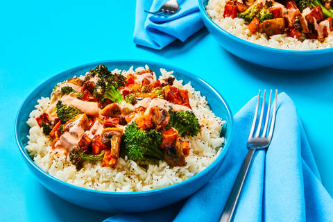 Chicken, Broccoli & Mushroom Bowls