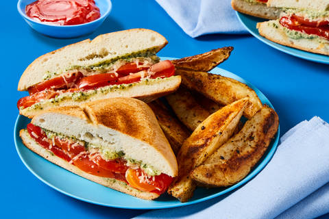 Melty Mozz, Tomato & Pesto Panini