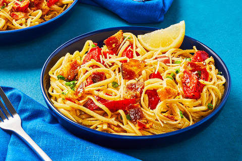 Smoky Roasted Tomato & Bacon Linguine