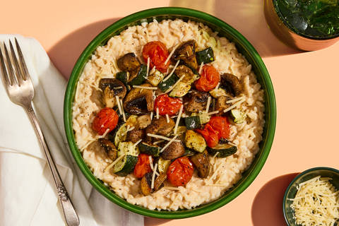 Garden Veggie & Bacon Truffle Risotto