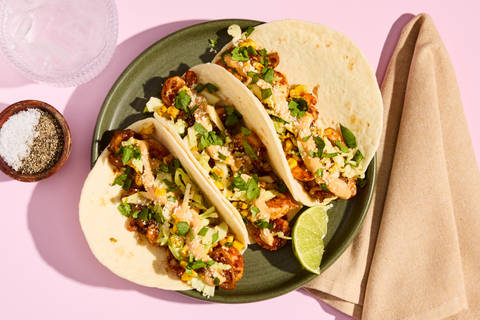 Southwest Shrimp & Bacon Tacos