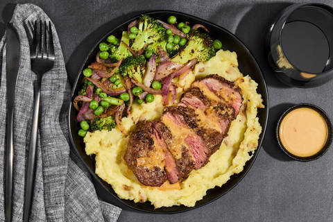 Sirloin Steak with Porcini Cream Sauce