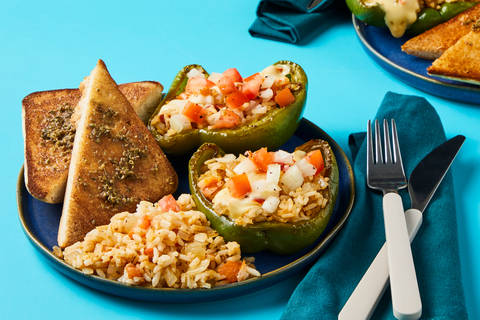 Southwest Queso Stuffed Peppers