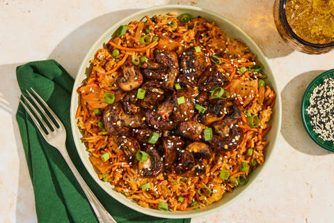 Kimchi Fried Rice with Bacon