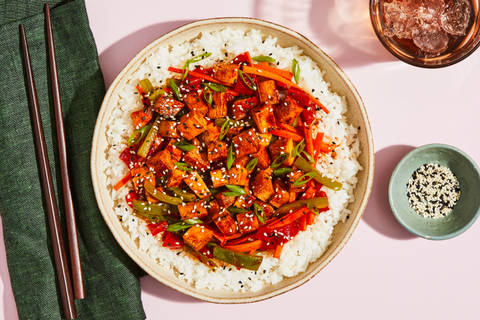 Sriracha Tamari Tofu Bowls