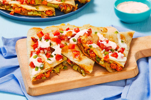 Roasted Sweet Potato & Pepper Quesadillas