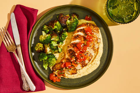 Organic Chicken with Creamy Polenta