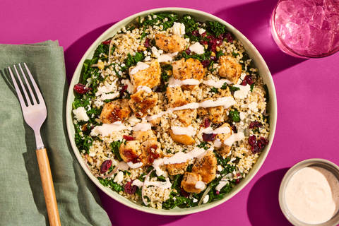 Chicken & Bacon with Cranberry Bulgur Pilaf