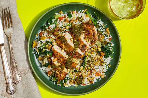 Za'atar Organic Chicken with Schug Sauce