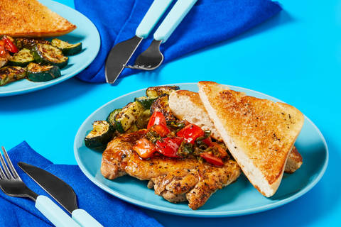 Balsamic Bruschetta Chicken Thighs