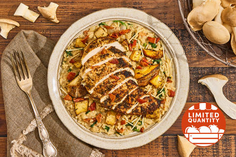 Chicken, Bacon & Trumpet Mushroom Risotto