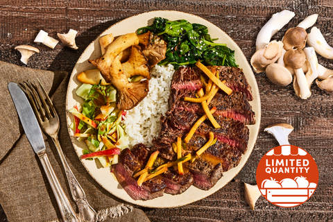 Sirloin Steak & Sautéed Trumpet Mushrooms
