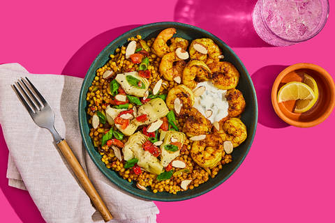Shawarma Shrimp with Jeweled Couscous