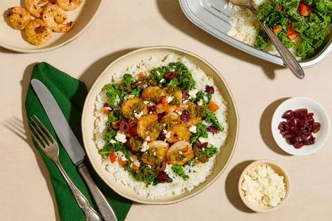 Oven Bake Mediterranean Shrimp Bowls
