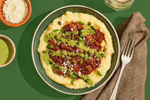 Fajita Beef Bowls with Polenta