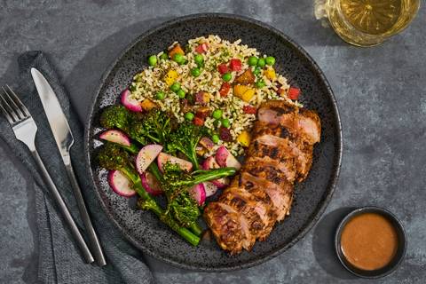 Hoisin Pork & Veggie Rice Bowls