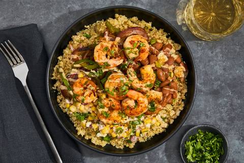 Shrimp & Mexican Street Corn Quinoa Bowls