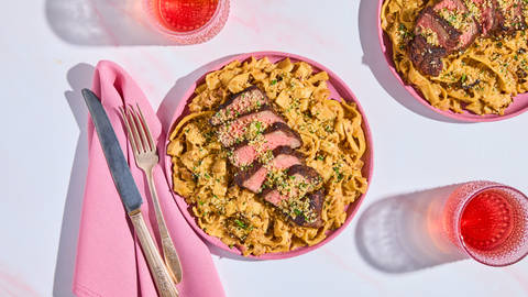 Date Night Steak & Parmesan Fettuccine