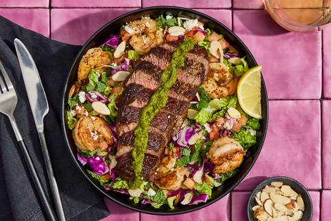 Valentine’s Shrimp & Steak Salad